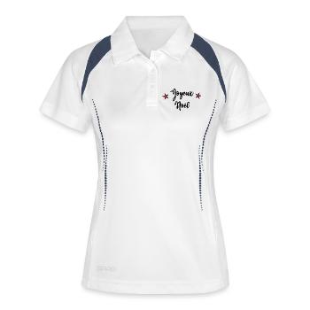 CHRISTMAS. MERRY CHRISTMAS. MERRY CHRISTMAS. SANTA CLAUS - Women's Polo breathable - white/navy - Front