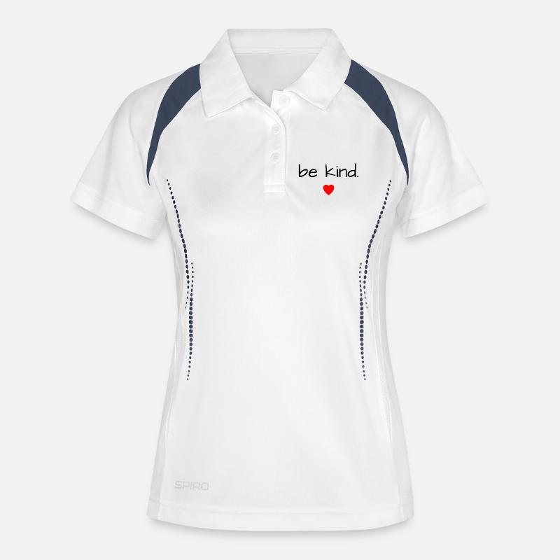 Be kind - Women's Polo breathable - white/navy