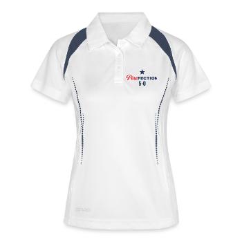 VATERTAG GESCHENK T-Shirt - Frauen Polo atmungsaktiv - Weiß/Navy - Vorne