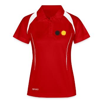 Black and yellow - Women's Polo breathable - white/navy - Front