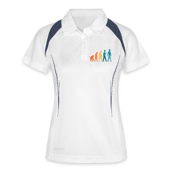 Évolution vers le contour du robot - Polo respirant Femme - blanc/marine - Devant