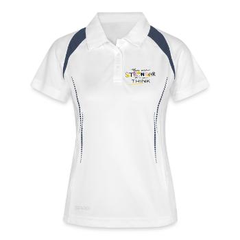 Tu es plus fort que tu ne le crois - Polo respirant Femme - blanc/marine - Devant