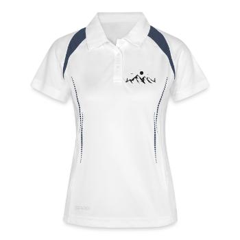 Gebirge - Frauen Polo atmungsaktiv - Weiß/Navy - Vorne