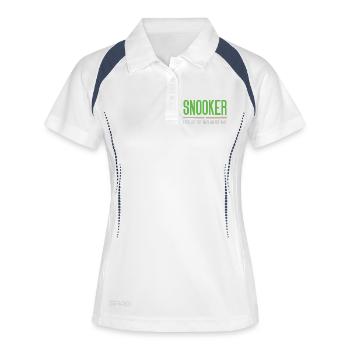 Snooker - Mettons les gars sur le bais - Polo respirant Femme - blanc/marine - Devant