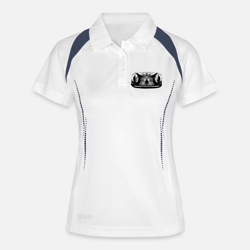 Gecko / Frog - Women's Polo breathable - white/navy
