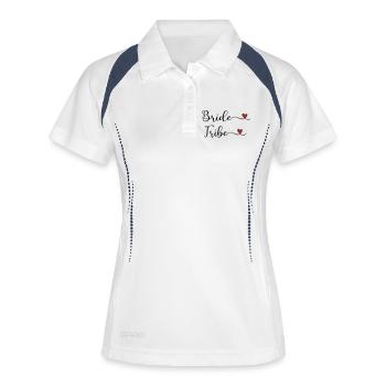 Tribu de la Mariée - Polo respirant Femme - blanc/marine - Devant
