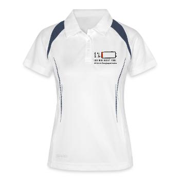 Je ne suis pas paresseux - mode économie d’énergie drôle de vitesse - Polo respirant Femme - blanc/marine - Devant
