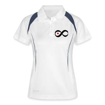 unendlich_herz_liebe - Women's Polo breathable - white/navy - Front