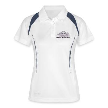 Umarme das Sufferfest - Frauen Polo atmungsaktiv - Weiß/Navy - Vorne