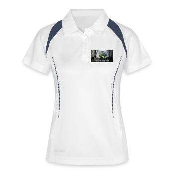 Wrong Airport - Funny Aviation Meme - Women's Polo breathable - white/navy - Front