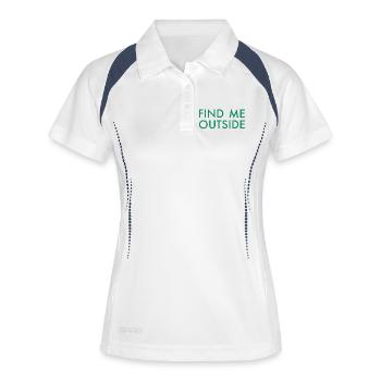 Find Me Outside Outdoor Typography - Women's Polo breathable - white/navy - Front