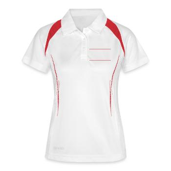 Line Leer - Polo respirant Femme - blanc/marine - Devant