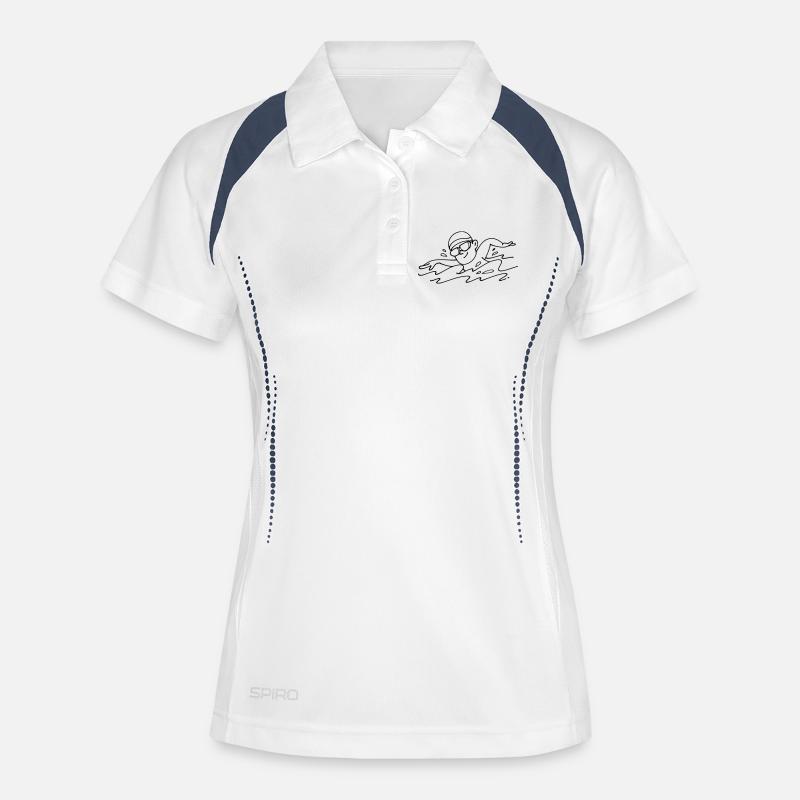 Swimmer - Women's Polo breathable - white/navy