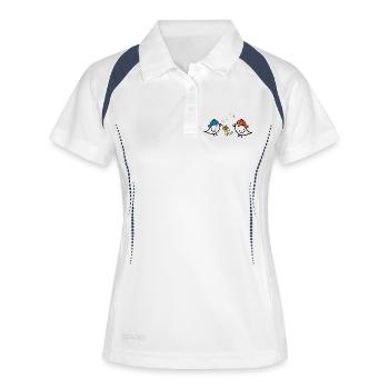 Spring, Sparrows - Women's Polo breathable - white/navy - Front