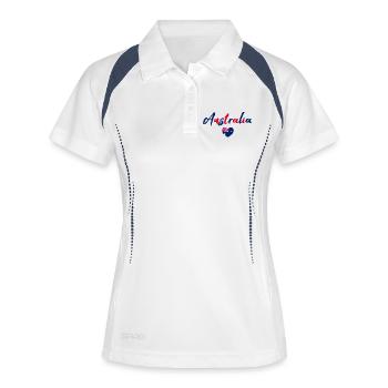 Australia - Women's Polo breathable - white/navy - Front