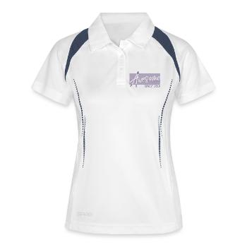 Awesome Since 2006 - Frauen Polo atmungsaktiv - Weiß/Navy - Vorne
