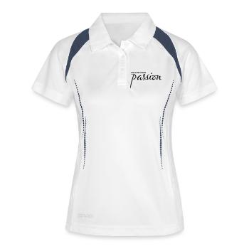 Suivez votre passion - Polo respirant Femme - blanc/marine - Devant