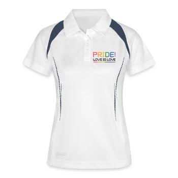 LGBTQ Pride Month - Pride. Love is Love - Women's Polo breathable - white/navy - Front