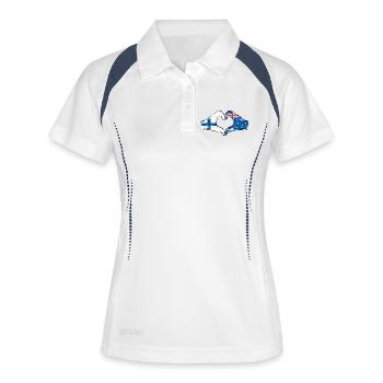Finland Australia Flag Heart Shape Used - Women's Polo breathable - white/navy - Front