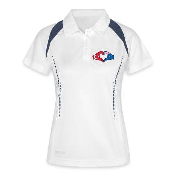 Türkei Australien Flagge Herzform - Frauen Polo atmungsaktiv - Weiß/Navy - Vorne