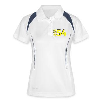 FA54 - Frauen Polo atmungsaktiv - Weiß/Navy - Vorne