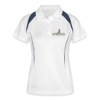 don't mess with the hen chicken - Women's Polo breathable - white/navy - Front