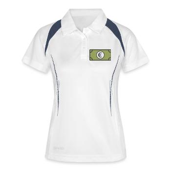 Euro Banknote | Money, Finance & Currency - Women's Polo breathable - white/navy - Front
