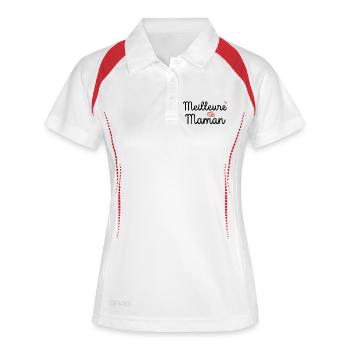 Beste Mama - Frauen Polo atmungsaktiv - Weiß/Navy - Vorne