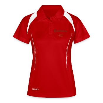 Namaste Lotus Équilibre - Polo respirant Femme - blanc/marine - Devant