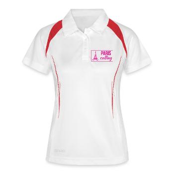 Paris Calling - Women's Polo breathable - white/navy - Front