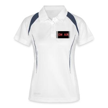 On_Air - Frauen Polo atmungsaktiv - Weiß/Navy - Vorne