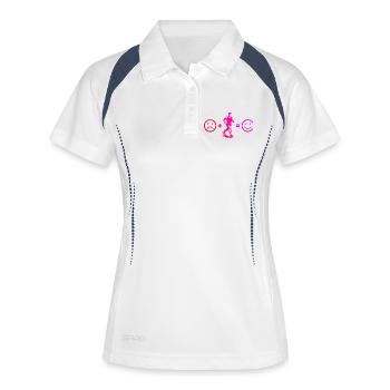 Thème récurrent puriste - Polo respirant Femme - blanc/marine - Devant