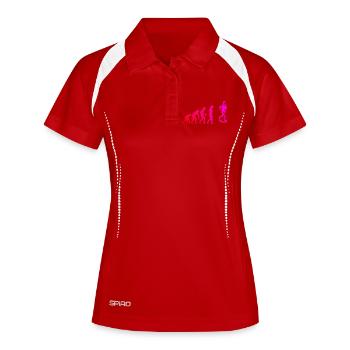 Running perfect for any race - Women's Polo breathable - white/navy - Front