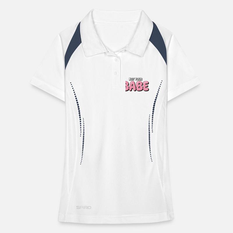 Not Your Babe - Statement Bubble Font Women's Polo breathable