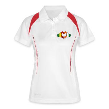 Mali Ivory Coast Flag Hands Heart Shape - Women's Polo breathable - white/navy - Front