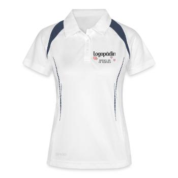 Bachelor's Degree Programme in Speech Therapy - Women's Polo breathable - white/navy - Front