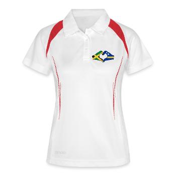 Jamaica Curacao Flag Hands Heart Shape - Women's Polo breathable - white/navy - Front