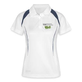 Insekten - Umwelt freut sich - Frauen Polo atmungsaktiv - Weiß/Navy - Vorne