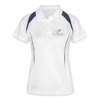 Moon and sea - Women's Polo breathable - white/navy - Front