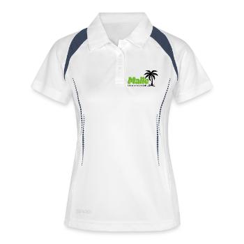  Malle ist nur einmal im Jahr 2027 – grün - Frauen Polo atmungsaktiv - Weiß/Navy - Vorne