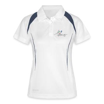 Flower Heart - Women's Polo breathable - white/navy - Front