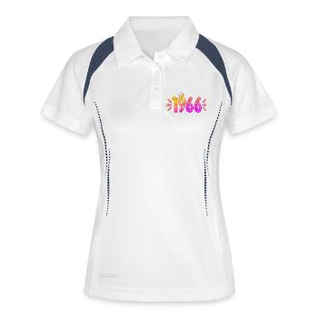 Couronne d’anniversaire 1966 - Polo respirant Femme - blanc/marine - Devant