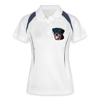 rotti - Frauen Polo atmungsaktiv - Weiß/Navy - Vorne