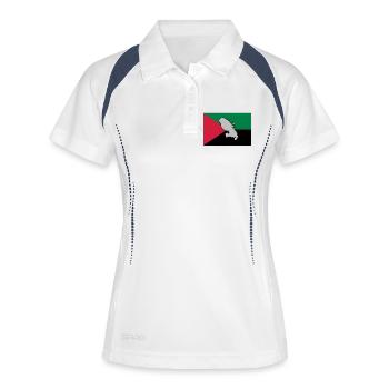 DRAPEAU MADA - CARTE 1 - Polo respirant Femme - blanc/marine - Devant