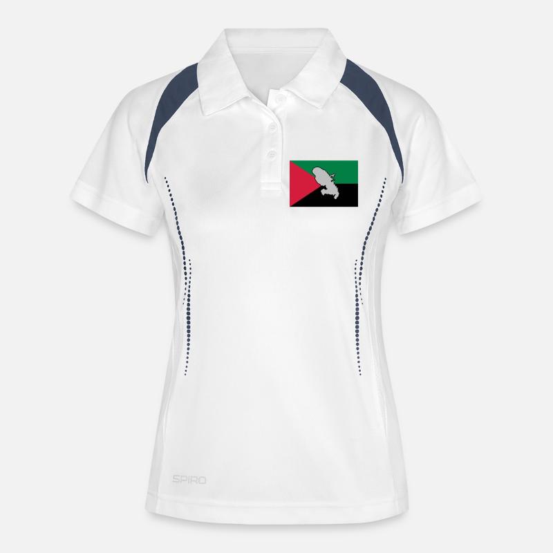 MADA FLAG - CARD 1 - Women's Polo breathable - white/navy
