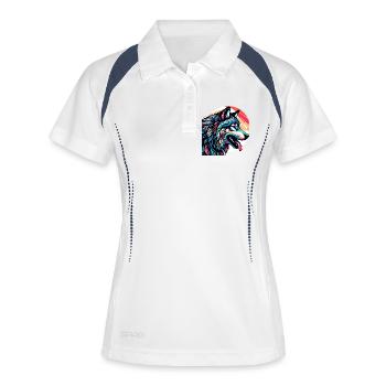 Loup - Polo respirant Femme - blanc/marine - Devant
