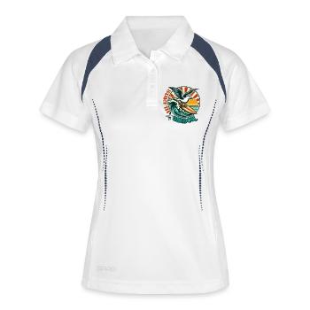 T-Shirt möwe Usedom – Ostsee Streetwear Design - Polo respirant Femme - blanc/marine - Devant