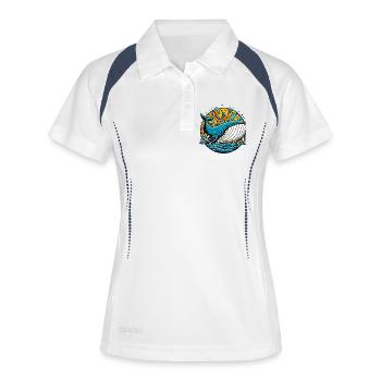 Baleine - Polo respirant Femme - blanc/marine - Devant