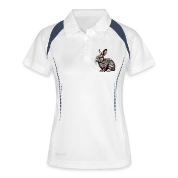 Rabbit - Women's Polo breathable - white/navy - Front
