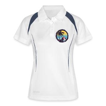 Soccer Drawing - Women's Polo breathable - white/navy - Front
